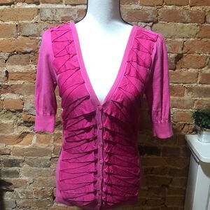 TED BAKER LONDON PINK RIBBON CARDIGAN- SIZE 3